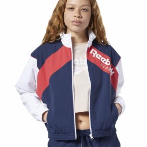 Reebok Classic Track Jacke Damen - Navy - DE 463-YGL